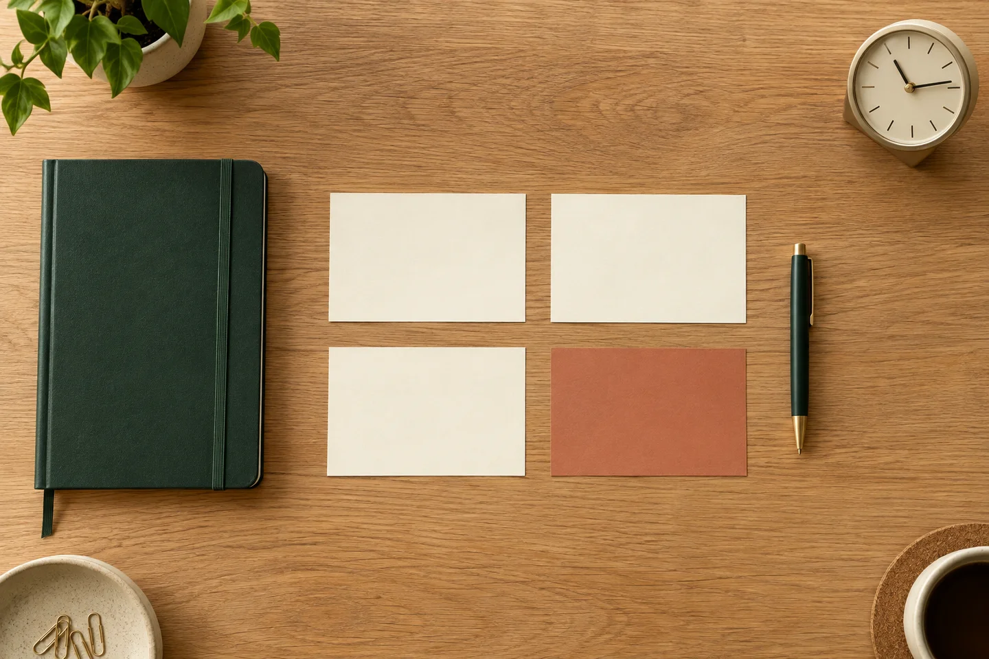 Escena ilustrativa: un cuaderno de trabajo para organizar prioridades.