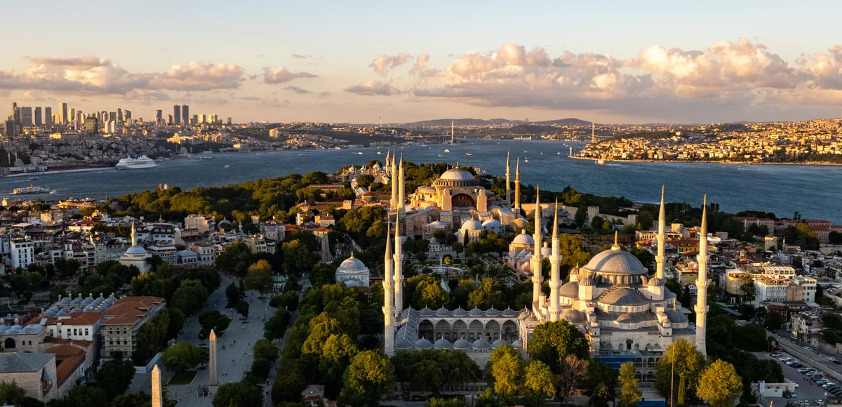 Vista aérea de la península histórica de Estambul